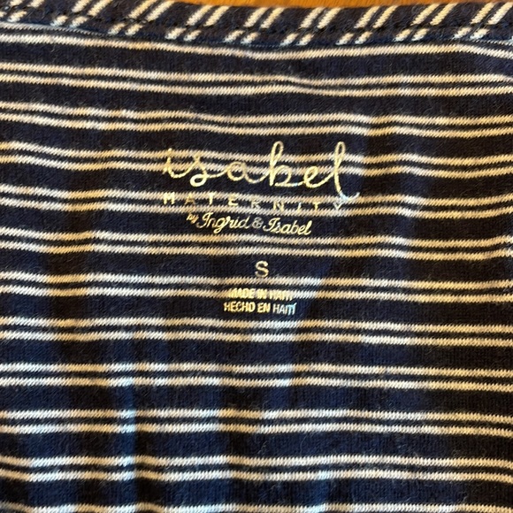 Isabel Navy Striped Maternity Tank Small - Picture 3 of 3